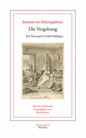 Das Trauerspiel »Die Vergeltung« ist 1820 in Berlin erschienen und erzählt die Geschichte einer Familie aus dem Adel in einer deutschen »Residenzstadt« in fünf Aufzügen. Für die Bühne sei der Text »völlig ungeeignet«, vermerkt ein zeitgenössischer Rezensent, und tatsächlich ist dieses Stück als Schauspiel nur schwer vorstellbar - was zum Beispiel geschieht mit dem bedeutsamen Brief der Hauptperson, dessen Inhalt auch den Leser und Leserinnen und Leser und Leserinnenden neunzehnten Jahrhundert vorgefunden haben, als Johanna von Bültzingslöwen sowohl lebenspraktische ökonomische Fragen wie auch Bildungsfragen aufgreift, die sich in ihren theoretischen Schriften widerspiegeln. Musik und ihre Wichtigkeit als »erlaubte« Kunst spielt eine größere Rolle in Bültzingslöwens Text »Briefe über die weibliche Bildung«: »ist nun vielleicht ein Frauenzimmer etwa vom Schicksal dazu bestimmt, oder fügen sich vielleicht die Umstände so, welches doch keine vorher wissen kann, nie ein eheliches Band zu knüpfen, und sich für ihr ganzes Leben allein überlassen zu bleiben, welchen herrlichen Genuß gewährt ihr alsdann die Musik!« »Genuß« kann ebenso in der Berufstätigkeit bestehen, die ihre Frau ernährt - Frauen sind auch im achtzehnten und neunzehnten Jahrhundert ohne Zugang zu institutionellen Ausbildungen ihren beruflichen Weg gegangen, Spöttereien wie die Karikatur auf der Titelseite dieses Bandes gekonnt ignorierend.