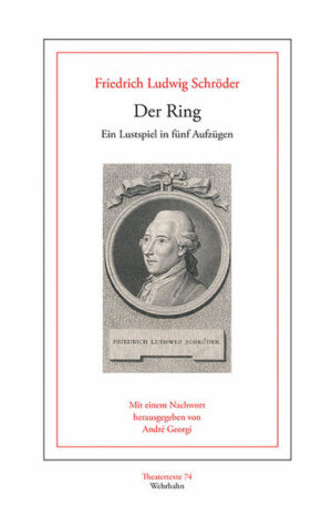 Friedrich Ludwig Schröder (1744 - 1816) war einer der berühmtesten Schauspieler seiner Zeit. Als Sohn einer Schauspielerin stand er als Dreijähriger zum ersten Mal auf der Bühne, mit 27 übernahm er die Leitung der Schauspieltruppe seines Stiefvaters Konrad Ackermann. Schröder war Theaterintendant in Hamburg, wo er Lessing begegnete, der ihn zutiefst beeinflusste, und später am Burgtheater in Wien. Schröder etablierte Shakespeare, der bis dahin als unspielbar galt, auf deutschen Bühnen und setzte sich für die zeitgenössische Dramatik ein. Als Autor arbeitete Schröder zumeist nach Vorlagen, auch sein berühmtestes Lustspiel, Der Ring (1783 im Burgtheater uraufgeführt), ist eine Umarbeitung eines älteren englischen Stücks. Ludwig Tieck, der Schröders rund dreißig Theaterstücke herausgeben ließ, schätzte ihn hoch - als Autor, der sich im Gefolge Lessings um eine Dramatik verdient gemacht hat, die Komik in den Dienst des »Sittlichen« stellt und dazu verwendet, um unmoralisches Verhalten anzuprangern. Der Ring kritisiert sowohl die sexuell übergriffige Libertinage des Adels, als auch ein anmaßendes Bürgertum, das das Verhalten des Adels kopiert und seine Grenzen überschreitet. Schröders Lustspiel überträgt den Ständekonflikt zwischen Bürgertum und Adel - seit Lessing der zentrale Konflikt des bürgerlichen Trauerspiels - in die Komödie und leistet damit einen bleibenden Beitrag nicht nur zur Moralisierung, sondern auch zur Politisierung der deutschsprachigen Komödie. Schröders Ring war die Vorlage für Kotzebues 15 Jahre später entstandenes Stück Die beyden Klingsberg, das diese Politisierung des Stoffes wiederum entschärft.