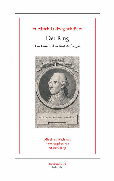 Friedrich Ludwig Schröder (1744 - 1816) war einer der berühmtesten Schauspieler seiner Zeit. Als Sohn einer Schauspielerin stand er als Dreijähriger zum ersten Mal auf der Bühne, mit 27 übernahm er die Leitung der Schauspieltruppe seines Stiefvaters Konrad Ackermann. Schröder war Theaterintendant in Hamburg, wo er Lessing begegnete, der ihn zutiefst beeinflusste, und später am Burgtheater in Wien. Schröder etablierte Shakespeare, der bis dahin als unspielbar galt, auf deutschen Bühnen und setzte sich für die zeitgenössische Dramatik ein. Als Autor arbeitete Schröder zumeist nach Vorlagen, auch sein berühmtestes Lustspiel, Der Ring (1783 im Burgtheater uraufgeführt), ist eine Umarbeitung eines älteren englischen Stücks. Ludwig Tieck, der Schröders rund dreißig Theaterstücke herausgeben ließ, schätzte ihn hoch - als Autor, der sich im Gefolge Lessings um eine Dramatik verdient gemacht hat, die Komik in den Dienst des »Sittlichen« stellt und dazu verwendet, um unmoralisches Verhalten anzuprangern. Der Ring kritisiert sowohl die sexuell übergriffige Libertinage des Adels, als auch ein anmaßendes Bürgertum, das das Verhalten des Adels kopiert und seine Grenzen überschreitet. Schröders Lustspiel überträgt den Ständekonflikt zwischen Bürgertum und Adel - seit Lessing der zentrale Konflikt des bürgerlichen Trauerspiels - in die Komödie und leistet damit einen bleibenden Beitrag nicht nur zur Moralisierung, sondern auch zur Politisierung der deutschsprachigen Komödie. Schröders Ring war die Vorlage für Kotzebues 15 Jahre später entstandenes Stück Die beyden Klingsberg, das diese Politisierung des Stoffes wiederum entschärft.