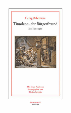 Die Freyheit ist gewiß der Bürger grösster Schatz.« Dies verkündet der Titelheld von Georg Behrmanns Trauerspiel Timoleon, der Bürgerfreund, eines der ersten klassizistischen Theaterstücke in deutscher Sprache. Es zeigt einen Freiheitskampf, der den Titelhelden in eine tragische Aporie treibt: Timoleons Bruder Timophanes hat ein tyrannisches Gewaltregime errichtet, fordert absoluten Gehorsam und schreckt zur Sicherung seiner Macht vor nichts zurück. Als letztes Mittel zur Rettung des Staates bleibt nur der Tyrannenmord - der aber für Timoleon zugleich ein Brudermord ist. Für diesen verflucht ihn seine Mutter, und nicht zuletzt ist es sein eigenes Gewissen, das ihn schließlich zum Gang ins Exil treibt. Die Republikaner in Behrmanns Text kämpfen für einen Staat, der auf Freiheit und Rechtsstaatlichkeit gründet. Dies zeugt vom politischen Selbstverständnis der hamburgischen Bürgerschaft des frühen 18. Jahrhunderts, das der Text zu bestätigen und zu verstärken sucht. Die Radikalität, mit der die republikanische Freiheit gegen absolutistische Usurpation verfochten wird, weist zugleich auf revolutionäre Positionen des ausgehenden 18. Jahrhunderts voraus. Das Stück wurde 1735 in Hamburg uraufgeführt und erschien 1741 im Druck. Es war bis in die 1770er Jahre ein beliebtes Repertoirestück nicht nur in der Hansestadt.