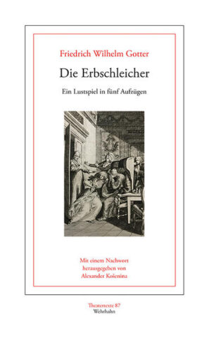 Unter Friedrich Wilhelm Gotters viel gespielten Bühnenwerken zeichnen sich Die Erbschleicher als eines der wenigen deutschen Originalstücke aus. Anfang 1786 konkurrierte es um einen Preis an Dalbergs Mannheimer Nationaltheater und wurde hier im Mai 1788 auch gegeben. Gotter sandte das zu lang geratene Lustspiel im November 1788 an Johann Jakob Engel in Berlin mit der Bitte, »nach Gutdünken zu durchstreichen und zu verkürzen«, was zum Erfolg beitrug. Nicolais Allgemeine Deutsche Bibliothek lobte die »komische Laune« sowie die Natürlichkeit und Wahrheit der Charaktere, sie seien »weder Engel noch Teufel«. Die Neuausgabe des 1789 in Leipzig gedruckten Stücks enthält erstmals die Kupferstiche von Christian Gottlob August Liebe nach Zeichnungen des Dresdener Malers Johann David Schubert.