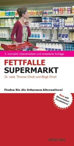 Finden Sie die fettarmen Alternativen! Mit noch mehr Tipps und Tricks ausgestattetist die dritte Auflage des Bestsellers "Fettfalle Supermarkt": DER Einkaufsbegleiter für alle kritischen Verbraucher. Eine Vielzahl von Lebensmitteln haben Dr. Ellrott und seine Frau in Supermärkten und Discountern unter die Lupe genommen. Jedes einzelne Produkt in diesem Buch wurde überprüft, durchleuchtet und aktualisiert und mit noch mehr fettarmen Alternativen ergänzt. "Fettfalle Supermarkt" ist bei jedem Einkauf ein aufmerksamer und informativer Helfer, damit Sie auch weiterhin klug einkaufen können! Finden Sie die fettarmen Alternativen! Mit noch mehr Tipps und Tricks ausgestattetist die dritte Auflage des Bestsellers "Fettfalle Supermarkt": DER Einkaufsbegleiter für alle kritischen Verbraucher. Eine Vielzahl von Lebensmitteln haben Dr. Ellrott und seine Frau in Supermärkten und Discountern unter die Lupe genommen. Jedes einzelne Produkt in diesem Buch wurde überprüft, durchleuchtet und aktualisiert und mit noch mehr fettarmen Alternativen ergänzt. "Fettfalle Supermarkt" ist bei jedem Einkauf ein aufmerksamer und informativer Helfer, damit Sie auch weiterhin klug einkaufen können! Finden Sie die fettarmen Alternativen! Mit noch mehr Tipps und Tricks ausgestattetist die dritte Auflage des Bestsellers "Fettfalle Supermarkt": DER Einkaufsbegleiter für alle kritischen Verbraucher. Eine Vielzahl von Lebensmitteln haben Dr. Ellrott und seine Frau in Supermärkten und Discountern unter die Lupe genommen. Jedes einzelne Produkt in diesem Buch wurde überprüft, durchleuchtet und aktualisiert und mit noch mehr fettarmen Alternativen ergänzt. "Fettfalle Supermarkt" ist bei jedem Einkauf ein aufmerksamer und informativer Helfer, damit Sie auch weiterhin klug einkaufen können!