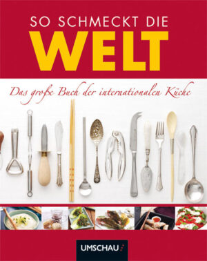 So schmeckt die Welt ist eine Sammlung an wundervollen Anekdoten und faszinierendem Wissen aus der internationalen Küche in Kombination mit über 200 Lieblingsrezepten renommierter Kochbuchautoren wie Jamie Oliver, Donna Hay und Gary Rhodes. Die Gerichte schmecken fantastisch und erweitern ganz nebenbei und ohne viel Aufwand den kulinarischen Horizont. Nach So schmeckt die Welt kann man immer dann greifen, wenn man dringend eine Inspiration fürs Abendessen braucht, in kulinarischen Erinnerungen schwelgen möchte oder Lust hat, Neues zu entdecken. Dieses Kompendium an exquisiten Gerichten, außergewöhnlichen Zutaten und den besten Rezepten aus aller Welt bietet Informationen zu wirklich allem, was man schon immer über fremde Kochtöpfe wissen wollte.