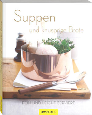 Suppen sind Verwandlungskünstler! So erfrischt eine selbst gemachte Suppe als kühlende Joghurtsuppe oder belebender Gazpacho an heißen Sommertagen ebenso wie sie ein wärmendes Mahl an den kühleren Tagen des Jahres bildet. Dazu werden der Kreativität und dem eigenen Geschmack keine Grenzen gesetzt, denn Suppen lassen sich eigentlich aus fast jedem Lebensmittel ganz leicht selbst herstellen. Dieses Buch bietet mit über 120 Rezepten eine Vielfalt an wohlschmeckenden, einfach nachzukochenden und doch raffinierten Suppenkompositionen. Mit einem frisch gebackenen, knusprigen Brot oder würzigen, saftigen Scones aus einem der über 30 köstlichen Rezepte wird aus einem einfachen Suppengericht leicht ein perfekter Genuss. Die Sammlung reicht von internationalen Klassikern wie Pot au feu, Bouillabaisse und Minestrone über bodenständige Suppenrezepte wie Bohnensuppe mit Würstchen, Linsencremesuppe oder Kürbissuppe mit Nudeln bis hin zu exotischen Zubereitungen wie Miso-Suppe mit Tofu, Vietnamesische Pho oder Kreolischer Gumbo. Abgerundet wird das Rezeptbuch durch passende Brotspezialitäten wie Baguette, Ciabatta, Maisbrot, Scones, Muffins oder Bierbrötchen.