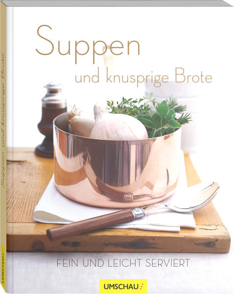 Suppen sind Verwandlungskünstler! So erfrischt eine selbst gemachte Suppe als kühlende Joghurtsuppe oder belebender Gazpacho an heißen Sommertagen ebenso wie sie ein wärmendes Mahl an den kühleren Tagen des Jahres bildet. Dazu werden der Kreativität und dem eigenen Geschmack keine Grenzen gesetzt, denn Suppen lassen sich eigentlich aus fast jedem Lebensmittel ganz leicht selbst herstellen. Dieses Buch bietet mit über 120 Rezepten eine Vielfalt an wohlschmeckenden, einfach nachzukochenden und doch raffinierten Suppenkompositionen. Mit einem frisch gebackenen, knusprigen Brot oder würzigen, saftigen Scones aus einem der über 30 köstlichen Rezepte wird aus einem einfachen Suppengericht leicht ein perfekter Genuss. Die Sammlung reicht von internationalen Klassikern wie Pot au feu, Bouillabaisse und Minestrone über bodenständige Suppenrezepte wie Bohnensuppe mit Würstchen, Linsencremesuppe oder Kürbissuppe mit Nudeln bis hin zu exotischen Zubereitungen wie Miso-Suppe mit Tofu, Vietnamesische Pho oder Kreolischer Gumbo. Abgerundet wird das Rezeptbuch durch passende Brotspezialitäten wie Baguette, Ciabatta, Maisbrot, Scones, Muffins oder Bierbrötchen.