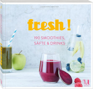 Dem Durstigen schlägt keine Stunde, dafür sorgt dieses Buch mit Smoothies, Säften, Shakes, hausgemachten Limonaden, Eistee und Eiskaffee, Cocktails und alkoholfreien Mocktails. Diese super Sammlung besticht durch Klassiker und Trends von der Bowle bis zum hippen Kaffee cold brew, und das alles natürlich auch in der veganen Variante. Hauptsache erfrischend und gesund, dazu gibt es Extra-Infos über Vitamine und Mineralstoffe ganz im Sinne des Functional Food. Über 190 Rezepte für jede Tages- und Nachtzeit hat die Autorin Laura Kirschbacher für dieses Buch zusammengetragen. Ein einzigartiges Kompendium, unschlagbar in der Auswahl und unschlagbar im Preis.