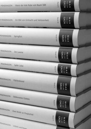 Sämtliche Bände der Werkausgabe sind in gebundenen Ausgaben erschienen. Jeder Band enthält als Bonustexte weitere Erzählungen, Reportagen und Erinnerungen. Ehemalige Weggefährten des Schriftstellers, renommierte Autoren oder Germanisten verfassten die jeweiligen Nachworte. Band I: Männer in zweifacher NachtRoman224 Seiten, Hardcover, Euro 19,90ISBN 978-3-86532-120-6Band II: Irrlicht und FeuerRoman478 Seiten, Hardcover, Euro 22,90ISBN 978-3-86532-121-3Band III: Zwei Briefe an PospischielRoman368 Seiten, Hardcover, Euro 22,90ISBN 978-3-86532-122-0Band IV: Stellenweise Glatteis Roman384 Seiten, Hardcover, Euro 22,90ISBN 978-3-86532-123-7Band V: Flächenbrand Roman472 Seiten, Hardcover, Euro 22,90ISBN 978-3-86532-124-4 Band VI: Späte Liebe Roman262 Seiten, Hardcover, Euro 19,90ISBN 978-3-86532-140-4Band VII: Die LawineRoman372 Seiten, Hardcover, Euro 22,90ISBN 978-3-86532-141-1Band VIII: Springflut Roman424 Seiten, Hardcover, Euro 22,90ISBN 978-3-86532-142-8Band IX: Ein Bild von Eintracht und Verlorenheit Erzählungen352 Seiten, Hardcover, Euro 22,90ISBN 978-3-86532-143-5Band X: Wenn der tote Rabe vom Baum fällt Prosa312 Seiten, Hardcover, Euro 22,90978-3-86532-144-2