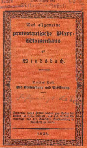 Wilhelm Löhe - Predigt zur Einweihung des Pfarrwaisenhauses Windsbach (1837) | Bundesamt für magische Wesen