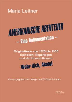 Maria Leitner (1892-1942) wurde ab Mitte der 1920er Jahre in Deutschland durch ihre ungewöhnlichen Reportagen aus Amerika bekannt. Das Magazin UHU und andere Blätter des großen Ullstein Verlages in Berlin brachten zuerst ihre sensationellen Erlebnisberichte aus der selbst erkundeten amerikanischen Arbeitswelt. Im Ergebnis ihres dreijährigen Amerika-Aufenthaltes erschien 1930 der bis heute beachtete und mehrfach übersetzte Roman »Hotel Amerika«. Eine zweite Reportagereise unternahm sie als Reporterin für den Ullstein Verlag 1930/31 nach Südamerika. Wie sie als Frau überhaupt zu der berüchtigten Teufelsinsel und nach Guayana gelangte, berichtete sie jedoch zuerst in der Berliner Illustrirten Zeitung (sic). Eine lockere Auswahl ihrer Erlebnisse in Nord- und Südamerika sowie der Karibik erschien 1932 unter dem Titel »Eine Frau reist um die Welt«, mit bis heute nachhaltiger Resonanz. Maria Leitners stets sozialkritische und antikolonialistische Reportagen erschienen zunehmend auch in Die Welt am Abend. Mit kleinen Erzählungen und Episoden u. a. in der Zeitschrift Der Weg der Frau und der Abendzeitung Tempo erweiterte sie ihr Spektrum journalistisch-literarischer Veröffentlichungen. Die hier präsentierte Auswahl in diversen Zeitungen und Zeitschriften erschienener Originaltexte, ergänzt durch Faksimiles und Literaturhinweise offenbaren neue Details zum Gesamtschaffen und zur Biografie Maria Leitners für die Jahre 1925 bis 1935. Ihr kleiner Urwald-Roman »Wehr dich, Akato!«, 1932/33 in der Arbeiter-Illustrierten-Zeitung erschienen und nach deren Verbot mit der 11. Fortsetzung endend, war bisher nur als Fragment bekannt. Eine vollständige Fassung wurde von den Herausgebern nach jahrelangen Recherchen unter verändertem Titel in der tschechischen Roman-Zeitung ROMÁNY DO KAPSY (Prag) von 1935 entdeckt und wird hier erstmals vorgestellt.