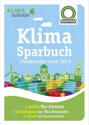 Nach dem Einkauf im Naturkostladen einen gratis Bio-Kaffee genießen oder eine saftige Vergünstigung für das Carsharing einlösen: Das Klimasparbuch Osnabrück enthält attraktive und nachhaltige Angebote in der Stadt Osnabrück und im gesamten Landkreis. Bio-Bauern und Hofläden, der Osnabrücker Weltladen, Fahrrad-Werkstätten und Sanierungs-Experten – sie alle und viele mehr verlocken die Klimasparbuch-Leser mit tollen Gutscheinen zu mehr Nachhaltigkeit! Dazu gibt das praktische Büchlein im Sparbuchformat hilfreiche Tipps für einen ökofairen Alltag. Für Eilige wartet eine Übersicht der zehn wirkungsvollsten Klimatipps: Sie kosten nur wenig Zeit, bewirken dafür aber eine Menge für unser Klima – etwa der Wechsel zu einem Ökostromanbieter oder der Umstieg auf öffentliche Verkehrsmittel. Auch prominente Unterstützer wie VfL-Präsident Christian Kröger und der NDR-Moderator Ludger Abeln verraten ihre ganz persönlichen Sparpotentiale.Der oekom e.V. gibt das Klimasparbuch in Zusammenarbeit mit dem Landkreis Osnabrück heraus, um Bürger zu klimafreundlichem Handeln im Alltag anzuregen. Das Klimasparbuch ist ab 1. Oktober im Buchhandel erhältlich.