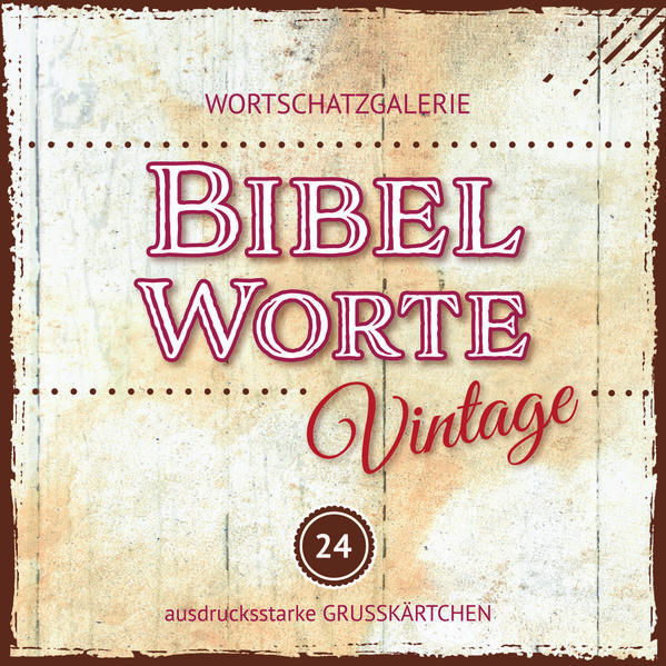 Das Wort Gottes. Ewig, herrlich, reich, vollkommen. Mutmachend, tröstend, helfend, aufbauend. Ein wunderbares Miniaufstellbuch im Vintage-Retro-Design mit 24 Kärtchen. Auf der Vorderseite ein mutmachendes Bibelwort. Die Rückseiten können mit persönlichen Grüßen beschrieben werden. Ein hochwertiges Geschenk für viele Anlässe. Thema: Gottes Wort