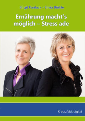 Eine bewusste, gute Ernährung ist die Grundlage Ihres ganz persönlichen Lebensstils. Sie beeinflusst Ihre Gesundheit und Ihr Wohlbefinden. Doch wussten Sie auch, dass die Ernährung einen enormen Einfluss auf Ihren Stresslevel bzw. Ihre Stressresistenz hat? Unter Stress verbraucht der Körper vermehrt bestimmte Vitamine und Mineralstoffe, die Sie ihm mit einer ausgewogenen Ernährung zuführen können, um in Stresssituationen besser gewappnet zu sein. Doch es kommt nicht nur darauf an, was wir täglich essen, sondern auch wie wir unsere Mahlzeiten verzehren. Neben modernen Erkenntnissen zu einer gesunden Ernährung und den Stoffwechselvorgängen des Körpers erhalten Sie in diesem Buch wertvolle Hinweise, Tipps und Tricks wie Sie Schritt für Schritt Ihre Ernährung umstellen können und mehr Lebensqualität gewinnen. Denn was nützt alles theoretische Wissen, wenn der Wegweiser dazu fehlt, wie man es in der Praxis umsetzen kann? Die Autorinnen Birgit Funfack und Silvia Bürkle sowie von ihnen ausgebildete Therapeuten, Coaches und Ernährungsberater(innen) haben bereits Hunderttausende dabei unterstützt, ihren Stoffwechsel wieder ins Gleichgewicht zu bringen und ihr Wohlfühlgewicht zu erreichen und erfolgreich zu halten. Ihre Tipps, Übungen und Rezepte können auch Sie dabei begleiten, Ihre Gewohnheiten und Ernährung zu verändern, Ihr Wohlbefinden zu steigern - und dem Stress ade zu sagen.