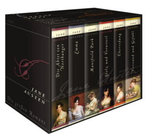 Diese außergewöhnliche Geschenk-Kassette beinhaltet die großen Romane von Jane Austen: Stolz und Vorurteil, Emma, Verstand und Gefühl, Überredung, Mansfield Park und Die Abtei von Northanger.