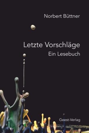 ‚Letzte Vorschläge‘ ist ein Kompendium des Autors aus dem vergangenen Jahrfünft. Es zeigt die außergewöhnliche Bandbreite seines Schaffens - Gedichte, Epigramme, kurze Prosa und Essays.