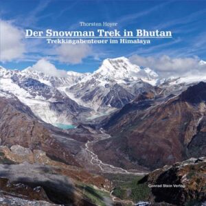 Der legendäre Snowman Trek in Bhutan, dem „Land des Donnerdrachen“, gilt als eine der schönsten und zugleich härtesten Trekkingrouten der Welt. 365 km führt der Weg durch die faszinierende Bergwelt des Himalayas und überwindet dabei 14 Pässe mit Höhen bis zu 5.400 m. Für Thorsten Hoyer, Wanderbuchautor und Extremwanderer, war der Snowman Trek ein lang gehegter Lebenstraum. In seinem Buch erzählt er in mitreißenden, gefühlvollen Texten von kräftezehrenden Etappen in über 5.000 m Höhe, eiskalten Zeltnächten in der Einsamkeit, atemberaubenden Aus blicken auf die Eisriesen des Himalayas und berührenden Begegnungen mit den Menschen vor Ort. Zahlreiche Fotos vermitteln einen Eindruck der einzigartigen Landschaft.