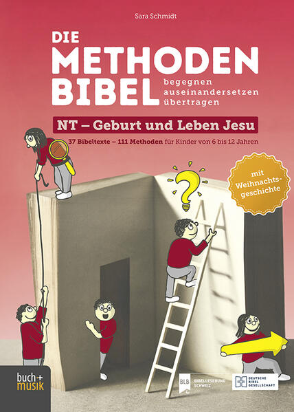 Die Methoden laden Kinder ein, 37 biblischen Geschichten über die Geburt und das Leben Jesu zu begegnen (Inhalt wahrnehmen), sich mit ihnen auseinanderzusetzen (Bedeutung erschließen) und sie in ihr Leben zu übertragen (im Alltag umsetzen). Der Bibeltext ist ergänzt durch eine kurze Einführung mit Begriffserklärungen abgedruckt. Für jede Geschichte gibt es einen Methodendreiklang aus den Bereichen „begegnen“, „auseinandersetzen“ und „übertragen“. Die Methoden greifen dabei Inhalt und Thematik der jeweiligen Geschichte auf. Die Methodenbibel schafft Zugänge, damit Kinder von 6 bis 12 Jahren biblische Geschichten selbstständig, ganzheitlich und gemeinsam mit anderen entdecken. Sie ist eine Methodensammlung für alle, die in Kindergottesdienst, Jungschar und Religionsunterricht, auf Freizeiten und in der Familie Bibeltexte entdecken, gestalten, erforschen, erspielen, inszenieren, austauschen, dokumentieren, präsentieren und reflektieren wollen.