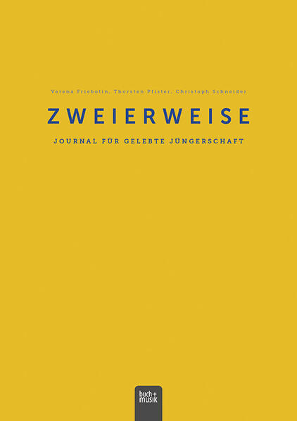 ZWEIERWEISE ermutigt dazu, christliches Leben authentisch zu leben. Das passiert in einer Zweierschaft: Man geht mit einem anderen Menschen für eine bestimmte Zeit bewusst einen gemeinsamen Weg im Glauben. Redet über Hoffnungen, Fragen, Zweifel und Erlebnisse mit Gott. Das JOURNAL leitet dabei Schritt für Schritt an, die Zweierschaft zu finden, zu entwickeln und zu füllen: Im ersten Teil erklären die Autorin und Autoren, warum ihnen Zweierschaften in ihrem Glaubensleben helfen, und geben praktische Beispiele für die Gestaltung. Der zweite Teil gibt zwölf Inspirationen für Themen mit auf den Weg. Das Tagebuch im dritten Teil bietet viel Raum für die eigenen Gedanken. In diesem JOURNAL geht es um die eigene Person. Um Gott. Um das Leben und den Glauben. Es geht darum, im Glauben zu wachsen und das gemeinsam mit einer anderen Person-auf ZWEIERWEISE.