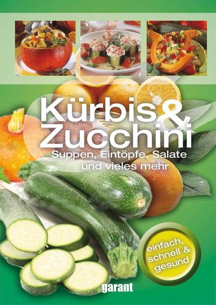 Die Zucchini, eher noch als der Kürbis, hat schon längere Zeit in unseren Küchen Einzug gehalten. Der Kürbis, der lange Zeit in Vergessenheit geraten war, feiert erst seit Kurzem wieder ein Comeback. Zu Fleischgerichten mit Geflügel, Rind- oder Schweinefleisch harmonieren die leckeren Gemüsefrüchte – Zucchini und Kürbis – ebenso gut wie zu Fisch und Pastaspeisen. Wir haben für Sie die herrlichsten Rezepte gesammelt und ausprobiert, damit Sie Ihre Lieben damit verwöhnen können. Alle Rezepte sind übersichtlich zusammengestellt, durchgehend mit farbigen Abbildungen versehen und Schritt für Schritt erklärt. Ein ausführlicher Ratgeberteil, der viele Tipps und Tricks verrät, garantiert den Erfolg. Gutes Gelingen und viel Spaß beim Kochen, Backen und Genießen.