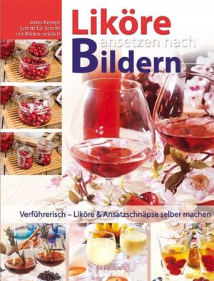 Liköre und Ansatzschnäpse nach Anleitung machen ist kein Problem, wenn man das richtige Buch hat. „Liköre ansetzen nach Bildern“ überzeugt mit seinen detaillierten Anleitungen. Die verständlich erklärten Texte werden durch Schritt-für-Schritt-Bilder anschaulich unterstützt. So können auch Anfänger jeden Arbeitsschritt durch die informativen Steps einfach und schnell nachvollziehen. Während in den klassischen Büchern die Arbeits- schritte immer nur knapp in der Anleitung angeben werden, zeigen die Bilder in diesem besonderen Buch aufs Genaueste, was mit diesen Arbeitsschritten gemeint ist und wie sie ausgeführt werden müssen. Ob Granatäpfel, Kräuter, Gartenbeeren oder Birnen, ob Kornelkirschen, Zwetschgen oder Kirschen, ob Eier- oder Sahnelikör – der Fundus in Großvaters Likörregal war fast unerschöpflich. Viel Spaß beim Ansetzen und Genießen der herrlichen Likörkreationen!