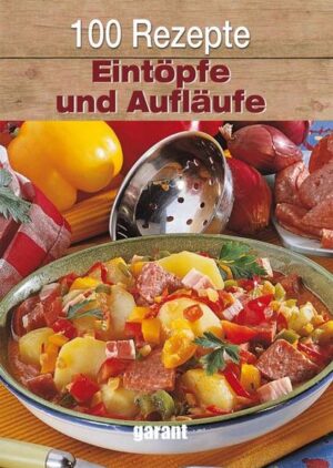 Herzhaft duftende Eintöpfe und vielseitige deftige Aufläufe gehören bei uns zu den beliebtesten Alltagsgerichten für die ganze Familie und haben in der Küche das ganze Jahr über Saison. Wir haben für Sie 100 herrliche Rezepte gesammelt und ausprobiert, damit Sie Ihre Lieben damit verwöhnen können. Alle Rezepte sind übersichtlich zusammengestellt, durchgehend mit farbigen Abbildungen versehen und Schritt für Schritt erklärt. Ein ausführlicher Ratgeberteil, der vieleTipps und Tricks verrät, garantiert den Erfolg. Gutes Gelingen und viel Spaß beim Kochen und Genießen.