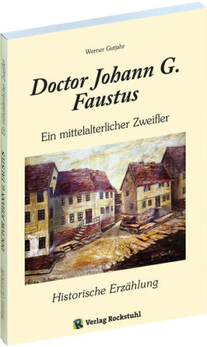 Autor: Werner Gutjahr. Doctor Johann G. Faustus - Ein mittelalterlicher Zweifler. Historische Erzählung. Taschenbuch mit 90 Seiten und 10 Abbildungen. Über das Buch: Doktor Faust ist eine umstrittene Persönlichkeit, die seit dem Mittelalter wegen eines „Pakts mit dem Teufel“ die Gemüter erregt. Faust wurde wiederholt als Vorbild für Dramen, Romane und Opern verwendet. Man weiß, dass er um 1500 gelebt hat, aber außer ein paar dokumentierten Begegnungen mit historischen Personen ist so gut wie nichts über ihn bekannt. Das öffnete der Legendenbildung bereits zu seinen Lebzeiten Tür und Tor. Deshalb behaupten auch gleich zwei Orte - Knittlingen in Baden-Württemberg und Helmstadt bei Heidelberg - Faust wäre dort geboren. Allerdings gibt es noch einen dritten, der diesen Anspruch erheben könnte - nämlich das heutige Stadtroda. Jedoch wird diese Thüringer Kleinstadt in der neueren Literatur kaum erwähnt, obwohl es in einer 1587 erschienen Historia heißt: „Doktor Faustus ist eines Bauern Sohn gewesen, zu Rod bei Weimar gebürtig.“ Da es dort auch ein Fausthaus gab, das 1896 wegen einer Straßenerweiterung abgebrochen wurde und zur Weltausstellung in Chicago wieder aufgebaut werden sollte, habe ich mich entschlossen, das Faust-Thema zum x-ten Mal neu zu gestalten. Folgende Überlegung gab dazu den Anstoß: Die damalige Kirche stellte Faust als bloßen Prahler und Narren hin, doch sie scheute nicht vor seiner Vertreibung oder vor Rufmord zurück. Luther nannte Faust „des Teufels Schwager“ und Melanchton gar „ein Scheißhaus vieler Teufel“. Aber warum sollte dieser Narr und Prahler der Kirche so gefährlich werden? Dazu fiel mir nur ein: Vielleicht glaubte er nicht mehr an Gott und an das, was in der Bibel steht! Und Zweifel am Glauben war im Mittelalter ein Kapitalverbrechen.