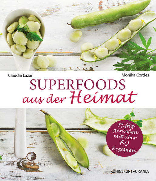 Superfood ist Powernahrung mit besonders hoher Nährstoffdichte. Superfoods gibt es nicht nur in entfernten Ländern, sondern auch bei uns. Bereits unsere Großmütter verwendeten heimische Superfoods, wie Spinat, Topinambur und Walnüsse. Durch die Fastfood-Welle etwas in Vergessenheit geraten, tauchen heimische Superfoods nun auf Märkten und in Gärten wieder auf und bieten uns eine abwechslungsreiche, regionale Küche. Die beiden Autorinnen haben die besten heimischen Superfoods aufgespürt und über 60 Rezepte zusammengestellt. Neben jedem Rezept stehen in der Rubrik „Supergut zu wissen“ wichtige Informationen, Inhaltsstoffe und Tipps zu den verwendeten heimischen Superfoods. Darüber hinaus, geben die Autorinnen Ersatzmöglichkeiten für die vegane Ernährung an, sowie Wissenswertes über eine schonende Verarbeitung. Leckere und einfach nachzukochende Gerichte, Vor- und Nachspeisen sowie Smoothies mit heimischen Superfoods für jede Jahreszeit, das alles bietet Superfoods aus der Heimat.