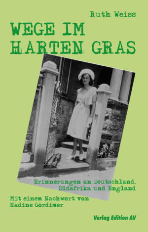 Ruth Weiss WEGE IM HARTEN GRAS Erinnerungen an Deutschland, Südafrika und England Mit einem Nachwort von Nadine Gordimer Ich bin Jüdin, habe eine weiße Haut, lebe zwischen, aber nicht mit Afrikanern, war ständig auf der Reise. Manchmal mit einer Absicht, einem Ziel und oft, allzu oft auf der Flucht vor Menschen und Verhältnissen, irgendwo zwischen Europa und Afrika. Das eine nannten die Ämter „Aufenthalt“, das andere „Heimat“. Die Frage war nur: Wo war ich zu Hause?