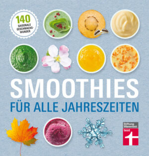 Bunt, gesund, regional und saisonal. Sich genussvoll und ausgewogen ernähren - mit selbstgemachten Smoothies ist das ganz leicht. Wer dabei darauf achtet, Gemüse und Obst möglichst in ihrer Saison regional beim Bauern in der Nähe zu kaufen und importierte Südfrüchte in Maßen genießt, tut auch der Umwelt etwas Gutes. Kurze Wege sorgen außerdem für Frische und einen hohen Nährstoffgehalt. Die Smoothie-Rezepte in diesem Buch sind deshalb nach den Jahreszeiten geordnet: In den Frühlingsmonaten sorgen Tiefkühlprodukte und junger Spinat für Abwechslung bis der Mai endlich die heiß ersehnte heimische Erdbeere bringt. An warmen Sommertagen erfrischen Durstlöscher mit Pfirsichen, Beeren und verschiedenen Wildkräutern. Vitalstoffreiche Zutaten wie Äpfel und Trauben werden im Herbst mit Feigen und Aprikosen kombiniert. Und nach einem Spaziergang im Winter wärmt ein heißer Smoothie mit Trockenfrüchten und Nüssen uns wieder auf.