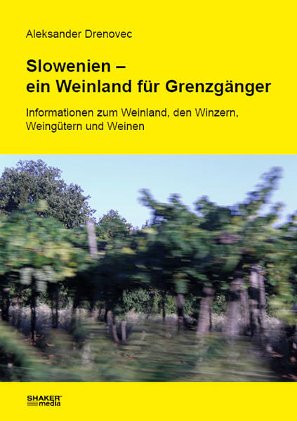 Dieses Buch vermittelt dem Leser einen Einblick in das Weinland Slowenien. Es werden die Regionen und deren Winzer vorgestellt sowie Tipps zum Weineinkauf gegeben. Aleksander Drenovec ist gebürtiger Münchner mit slowenischen Wurzeln. Er absolvierte sein betriebswirtschaftliches Studium an der Hochschule Heilbronn und schloss den Studiengang zum Weinbetriebswirt im Frühjahr 2010 ab. Zahlreiche Besuche bei slowenischen Winzern erweckten sein Interesse am Wein.