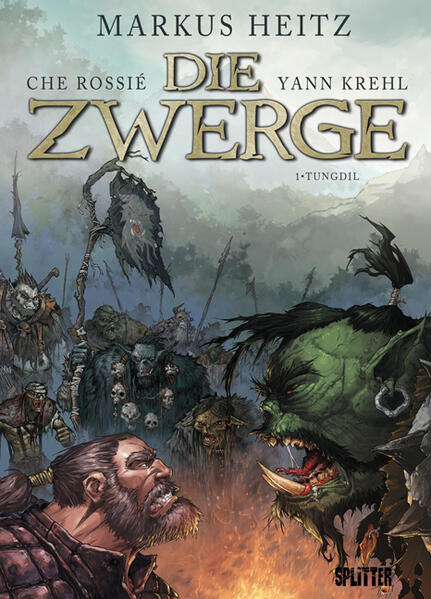 Markus Heitz’ im Jahr 2003 veröffentlichter Roman 'Die Zwerge' (dem bis 2008 noch drei weitere 'Zwerge'- Werke folgten) zählt zu den erfolgreichsten deutschen Fantasy- Romanen und befand sich über Monate auf den Belletristik- Bestsellerlisten. Für Heitz selbst markierte die Veröffentlichung den endgültigen Durchbruch als Autor. Es folgten Hörbuch- Adaptionen und spektakulär inszenierte Lesungen, die einem aufwändigen Theaterstück glichen. Konzipiert als vierbändige Reihe (die nach Abschluss zudem um eine Gesamtausgabe im Graphic Novel- Format ergänzt werden soll) beginnt nun beim Splitter Verlag die nächste mediale Übersetzung des ersten Buchs: Der spektakuläre Überlebenskampf der Zwerge, deren Land von gleich drei gewaltigen Kräften bedroht wird den Trollen, den Ogern und den Orks - , hält nun auch im Comic Einzug. In Zusammenarbeit mit Szenarist Yann Krehl ('Das Wolkenvolk', 'Frostfeuer') wird Zeichner Che Rossié den Roman in vier Alben adaptieren. Ein atemberaubendes Comicdebut des bislang hauptsächlich im Rollenspiel- Segment tätigen Mönchengladbachers.