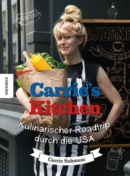 Carrie Solomon stammt aus dem Mittleren Westen der USA und liebt es, typisch amerikanische Gerichte für ihre Freunde zuzubereiten. In diesem Buch stellt sie uns kultige Klassiker wie Burger, Hotdogs oder Pancakes vor, aber auch regionale Spezialitäten wie Clam Chowder aus Massachusetts, Teriyaki-Hähnchen aus Kalifornien oder Käsekuchen aus New York. 80 ihrer Lieblingsrezepte hat sie zusammengestellt und nimmt den Leser in atmosphärischen Fotos und liebevollen Illustrationen mit auf einen Roadtrip durch die USA.