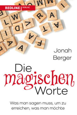 Auf die richtigen Worte kommt es an Die Wahl der passenden Worte ist immer entscheidend - ob bei der Kindererziehung, der Motivation des Teams, dem Aufbau starker Beziehungen oder beim Überzeugen von Kunden. Umso mehr, da bestimmte Wörter mehr Wirkungskraft als andere haben. Welche das sind, wie man sie richtig einsetzt und Sprache im Allgemeinen effektiver nutzt, erklärt der Marketingexperte und Bestsellerautor Jonah Berger. Er beschreibt die sechs Arten von magischen Wörtern - unter anderem solche, die Vertrauen vermitteln oder Emotionen nutzen. Berger zeigt mit vielen Beispielen, wie schon kleine Veränderungen in der Kommunikation viel bewirken können: man dank der richtigen Sprache beispielsweise auf ein zweites Date eingeladen wird oder mittels spezieller Präpositionen seine Chancen auf ein Jobangebot erhöht. Für alle, die mit der richtigen Wortwahl ihre Wirkung steigern und andere zielsicher überzeugen wollen.