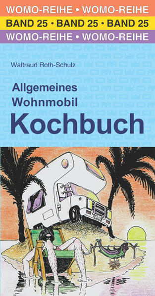 Einrichtung der WOMO-Küche. Lebensmittel-Grundausstattung. Konserven - selbst gemacht. Backen in der Bratpfanne - Kuchen, Pizza, Brötchen und Brot. Viele, viele WOMO-Rezepte für zwei Gasflammen - einfach, schnell und lecker: * Kalte Küche * Salate * Suppen & Eintöpfe * Pfannengerichte * Eier- und Käsegerichte * Fische & Meeresfrüchte * Fleisch & Geflügel * Grillgerichte * Gemüsegerichte * Kartoffeln, Reis & Teigwaren * Gebackenes aus der Pfanne & Co. * Desserts * Resteverwertung Einkochen im Urlaub. Spezialrezepte für den Dampftopf (Schnellkochtopf). Der WOMO-Pfannenknecht. Das achtsprachige Küchenwörterbuch.