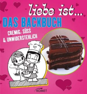 Geschenkbox: Buch und Herzbackform. Wer kennt sie nicht, die süßen Figuren der "Liebe ist."-Illustrationen, die uns daran erinnern, wie wir mit kleinen alltäglichen Aufmerksamkeiten dem Partner unsere Liebe zeigen können - und gemeinsames Genießen von verführerischen Leckerbissen gehört definitiv dazu! Und wer seine sinnlichen Backkreationen in Herzform präsentiert, der zeigt seine ganze Leidenschaft - die Herzbackform macht's möglich! Der sehr modern aufbereitete Titel zeigt in tollen Abbildungen schmackhafte Kuchen und Torten, die vor, bei oder nach jeglicher Form von Liebesbezeugung zu sich genommen wern können - beim romantischen Candle-Light-Dinner oder beim sexy Picknick auf dem eigenen Bett.