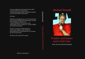 In der sauerländischen Kleinstadt Altena treffen 1968 die Einflüsse der beginnenden Studentenbewegung auf das Arztsöhnchen Michael aus sehr konservativem Elternhaus. Die Folge: Rebellion am Burggymnasium, zum Chemiestudium nach Clausthal, Sozialistische Basisgruppe, bewegte linke Wohngemeinschaft mit "Schleyerfahndung", Berufsverbot, linke Stadtzeitung " Harzer Landbot*in", 20 Jahre GRÜNE, dann LINKE Parteiarbeit. Parallel " im Apparat": Dipolmchemiker, promovierter Ingenieur, fast 30 Jahre im Niedersächsischen Umweltministerium, Twinning für EU-Kommission. Wie passte das zusammen? Es passt!