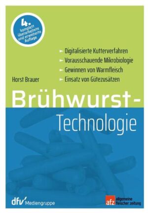 Das Buch „Brühwurst-Technologie“ ist ein technologischer Leitfaden für die Produktion von Brühwurst. Neben den traditionellen Thematiken wie Kuttertechnik, Einsatz von flüssigem Stickstoff sowie unterschiedlichen Gütezusätzen werden in der vorliegenden 4. Auflage vor allem modernisierte und aktualisierte Technologien präsentiert. Die neu hinzugekommenen Kapitel über die Digitalisierung von Kutterverfahren und die vorausschauende Mikrobiologie präsentieren zudem anhand vom Autor eigens durchgeführter Versuchsreihen die neuesten Erkenntnisse der Brühwurst-Produktion.