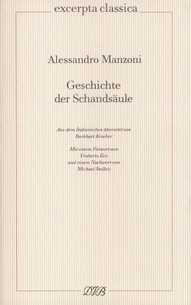 Niemand war besser geeignet, ein Vorwort zu diesem Buch zu schreiben, als Umberto Eco, der in seinen Romanen immer wieder die Folgen von Verschwörungstheorien und Massenhysterie reflektiert. Alessandro Manzoni rekonstruiert hier auf Grundlage zeitgenössischer Quellen einen Kriminalprozess in Mailand 1630: Zwei angebliche „Pestsalber“, die Mauern mit giftigen Substanzen beschmiert haben sollten, um die Seuche zu verbreiten, waren gefoltert, verurteilt und auf unvorstellbar grausame Art hingerichtet worden. Manzoni, der die Folter verabscheut, versucht gegen den Aufklärer Pietro Verri zu erweisen, dass die Mailänder Richter auch gegen die zu ihrer Zeit geltende Rechtsauffassung verstoßen hätten. Damit steht er freilich auf verlorenem Posten, denn die Rechtsgelehrten, die er anführt, stellten die Folter nicht grundsätzlich in Frage. (Neue Zürcher Zeitung)