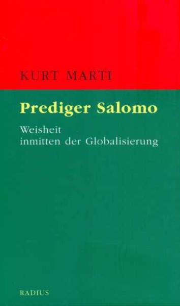 Der Prediger Salomo sei insbesondere melancholischen, leicht zu deprimierenden, am Sinn des Lebens und in der Welt verzweifelnden Menschen anempfohlen. Hier schreibt einer, der derartige Stimmungen und Zustände kennt, ein Seelenverwandter. Der Trost, den er verabreicht, ist gleichsam ein homöopathischer.-So Kurt Marti in seiner Einführung.