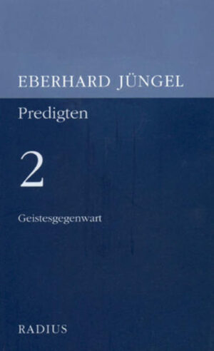 »Verkündigung ist Sprache, die Gottes Gegenwart in Anspruch nimmt. Ereignet sich, was in Anspruch genommen wir, dann geschieht Geistesgegenwart. Der Geist, der Heilige Geist zumal, weht friedlich, wo ‚er’ will. Aber gegenwärtig ist er nur dort, wo er Worte findet. Ein Kriterium dafür dürfte sein, ob die angesprochenen Menschen ihrerseits ‚gegenwärtiger’ werden. Predigt ist jedenfalls auch-und in einer durch hilflose Zerstreutheit stigmatisierten und von Geistesabwesenheit bedrohten Christenheit erst recht-so etwas wie Intensivierung und Steigerung von menschlicher Gegenwart.« (Eberhard Jüngel im Vorwort)