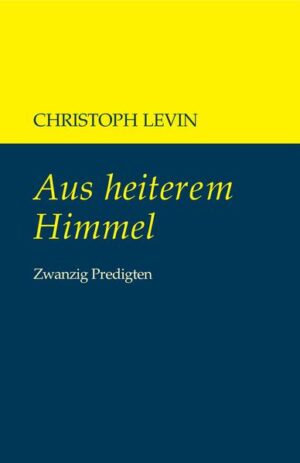 Nach "Premierenfiber" und "Bin ich's?" der dritte Band mit Predigten des Münchner Alttestamentlers Christoph Levin.