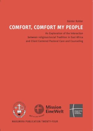 The idea to write this book emerged when Rev. Kohler taught Pastoral Care and Counseling at Mwika Bible School (now Mwika Bible School and Theological College). In order to provide an introduction into Pastoral Counseling an enquiry was made at first into the history of counseling in East Africa from the time before the missions arrived. The results are joined with contemporary concepts of Pastoral Counseling in Africa and also in the Occident in order to present guidelines for all clerical and voluntary staff to minister to God‘s people effectively. Rev. Dr. Günter Kohler was born in Tübingen, Germany. Theological studies at Augustana Hochschule, Neuendettelsau, and the universities of Tübingen, Zurich, Marburg and Erlangen. Additional studies in Pastoral Counseling in Berkeley, Ca.. Dr. theol. from Augustana Hochschule, Neuendettelsau. Rev. Dr. Kohler is a retired pastor of the Evangelical Lutheran Church in Bavaria