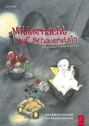 Musical- Aufführungsdauer: 40 Minuten Besetzung: Chor, 4 Gesangsrollen, 3 Sprechbzw. „Rap“- Rollen Angst vor der Dunkelheit - wer kennt das nicht? Auch Baltasar von Schauerstein leidet darunter, und das, obwohl er ein Geist ist. So versteckt er sich lieber in seiner hell erleuchteten Schlaf- Truhe statt durch die Burg zu spuken. Aber zum Glück ist er nicht allein. Zusammen mit seinen Freunden macht er sich auf die Suche nach einem Mittel gegen die Angst. Doch nichts scheint bei Baltasar zu wirken. Vielleicht kann ihm ja Flora helfen, gerade ist er ihr zum ersten Mal begegnet. In eingängigen und abwechslungsreichen Songs, mal geswingt, mal besinnlich, mal gerappt, erzählen Chor und Solisten eine Geschichte über Angst, Mut, Freundschaft und Zusammenhalt. Große und kleine Zuschauer werden in die phantasievolle Welt von Burg Schauerstein und seiner Bewohner entführt und erleben eine Geisterstunde voller Magie, Wunder und dem Zauber der Nacht. Die Lieder: Geisterstunde • Wo ist Baltasar? • Ich habe solche Angst! • RitterSchepper- Song • Grusel- Test- Song • Zaubertrank gegen die Angst • Zauberspruch gegen die Angst • Nachtflugmusik • Anti- Angst- Arie • Ein helles Licht (Finale)