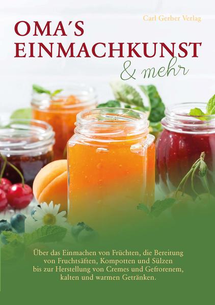 Lebensmittel durch Einkochen haltbar zu machen hat eine lange Tradition. An diese Tradition schließt „Oma´s Einmachkunst & mehr“ an und stellt eine Ergänzung zu einer großen Anzahl von Kochbüchern dar, in denen genauere Anweisungen über Einmachen, Zubereitung von Fruchtsäften, Kompotten, Sülzen, Herstellung von Cremes, Gefrorenem und kalten und warmen Getränken fehlen. Die Freunde des Einmachens, in Stadt und Land, gehen immer mehr dazu über, selbst etwas einzukochen. Die Freude und die Annehmlichkeit, die all die verschiedenen selbst eingemachten Vorräte während der langen Winter-monate bringen, entschädigt reichlich für die während der Sommer- und Herbstzeit entstandene Mehrarbeit. Diese Rezept-Sammlung wurde vom Carl Gerber Verlag zum ersten Mal 1942 herausgegeben und 1955 sowie 1960 überarbeitet. Nach fünf Jahrzehnten war es dem Carl Gerber Verlag ein Anliegen, die Rezepte in „Einmachen & Mehr mit Oma´s Rezepten“ wiederzubeleben, jedoch lag das Augen-merk darauf, den ursprünglichen Charakter zu erhalten. Wie hat Oma das so gut und schön hinbekommen? Diese Rezeptsammlung für die Praxis mit robuster Fadenhef-tung - damit es im Alltag länger hält - gibt dazu Tipps und zeigt Tricks von Oma. Viel Spaß beim Ausprobieren!