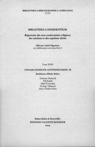 Bibliotheca Dissidentium XXIII | Bundesamt für magische Wesen