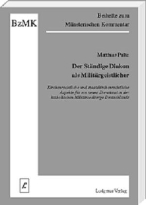 Das vorliegende Buch behandelt die kanonistischen und staatskirchenrechtlichen Fragen zum Thema Ständiger Diakon in der Militärseelsorge. Unter diesem Blickwinkel werden die einschlägigen staatlichen und die neuesten kirchenrechtlichen Erlasse und Dokumente zu den Themenbereichen Militärseelsorge und Ständiger Diakon ebenso reflektiert, wie die rechtsgeschichtliche Entwicklung des Ständigen Diakonats seit dem 2. Vatikanischen Konzil. In der Kommentierung der geltenden neuesten universalkirchlichen und partikularrechtlichen Regelungen zum Ständigen Diakonat reicht diese Untersuchung über den gewählten Themenbereich der Kategorialseelsorge hinaus. Der Praxisorientierung dieser Reihe entsprechend endet das Buch mit konkreten Entwürfen zur Ordnung des Ständigen Diakonats in der deutschen Militärseelsorge und einem Diskussionsbeitrag zum Thema: Aktive Soldaten als Diakone.