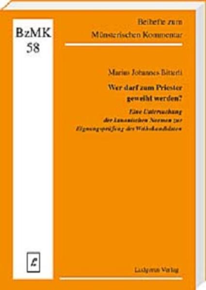 Diese Arbeit beschäftigt sich mit der Eignungsprüfung des Weihekandidaten, der Weltpriester werden möchte. Es werden die grundlegenden Normen, aber auch die nationalen Regelungen der westeuropäischen und nordamerikanischen Bischofskonferenzen und die von den römischen Kongregationen erlassenen Instruktionen und Rundschreiben, die sich direkt oder indirekt mit der Priesterausbildung befassen, in die Darstellung einbezogen. Detailliert und gründlich werden die positiven Eignungskriterien wie auch die Weihehindernisgründe dargestellt und umfassend erörtert. Ein wichtiges Thema ist die Entscheidungsfreiheit des Kandidaten: Welche Faktoren können nach den Erkenntnissen der modernen Psychologie die Willensfreiheit eines Menschen erheblich beeinflussen? Und: Welches Maß an innerer und äußerer Freiheit hat der Bischof beim Weihekandidaten einzufordern? Diejenigen, denen die Vorbereitung oder Zulassung zur Priesterweihe obliegt, erhalten für ihre anspruchsvolle Tätigkeit ein verlässliches Instrumentarium.