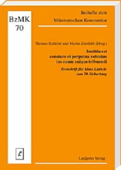 20 Jahre Studiengang Lizentiat im Kanonischen Recht an der Westfälischen Wilhelms-Universtität Münster-Festschrift für Klaus Lüdicke zum 70. Geburtstag