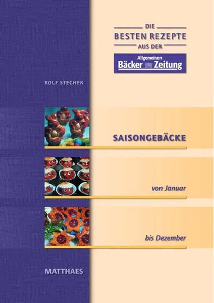 Das saisonale Angebot ist unerlässlich im Sortiment des Bäckers: zum Jahresbeginn das Faschingsgebäck, dann die Spezialitäten zu Ostern und Muttertag, im Sommer die lecker leichten Fruchtspezialitäten, im Herbst die heimische Korn- Kräuter- und Obstvielfalt, die sich im Sortiment wiederspiegelt sowie Halloween und im Winter die leckeren Advents- und Weihnachts-spezialitäten. 45 praxiserprobte Rezepte – die besten aus der Allgemeinen Bäcker-Zeitung – bieten Anregungen für eine interessantes saisonales Angebot. Rezepturen aus der Praxis, für die Praxis, von Fachleuten entwickelt. Zu jedem Rezept gibt es umfangreiche zusätzliche Informationen und Tipps zu Herstellung und Marketing mit Verkaufsargumenten sowie eine ausführliche Kalkulation als Richtschnur für die Preisfindung und mit Feldern für eigene Zahlen. - Die unkomplizierte Ergänzung des Bäckerei-Angebots, denn die Rezepte über-zeugen in Qualität und Vielfältigkeit. - Einfach in der Herstellung oder aufwendig