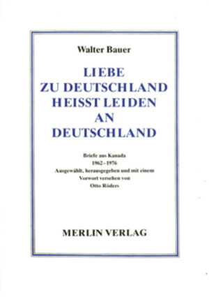 Den engagierten Kontakt zu Deutschland hat Walter Bauer nie aufgegeben. Als "insider" sah er die deutsche "Szene" von außen und notierte sein Urteil vornehmlich in Briefen und Tagebuchaufzeichnungen. Hier führt er die Bedeutung der meisten bei uns gefeierten Schriftsteller auf ernüchternde Maße zurück, gibt er gesellschaftlichen Prozessen die ihnen entsprechende Zuordnung, rückt er politische Fehlurteile zurecht.