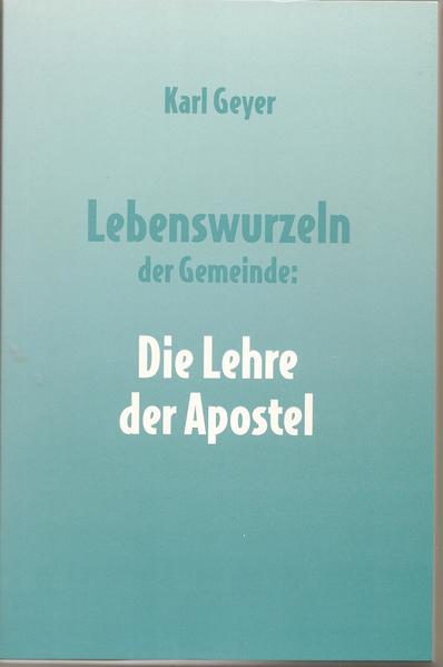 Lehre der Apostel in ihrem gesamten heilsgeschichtlichen Umfang: von der vorweltlichen Stellung und Herrlichkeit des Christus bis hin zur kommenden Weltvollendung. Vor allem geht es Karl Geyer um der Lehre vom Sohne Gottes.